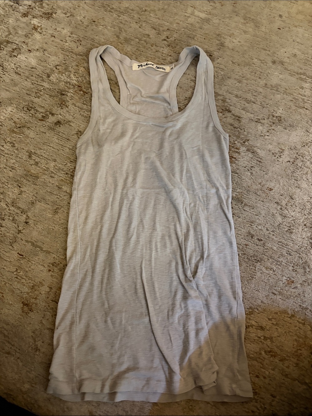 Michael Stars Light Gray OS Racerback Tank